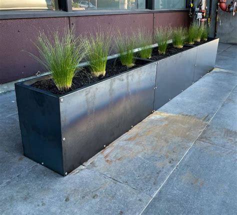 metal box planter|metal rectangular planter boxes.